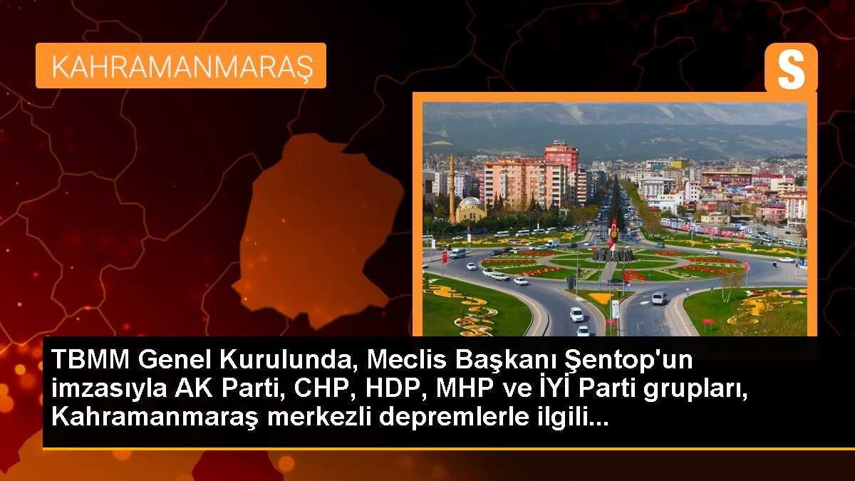 TBMM\'den ortak \'deprem\' bildirisi