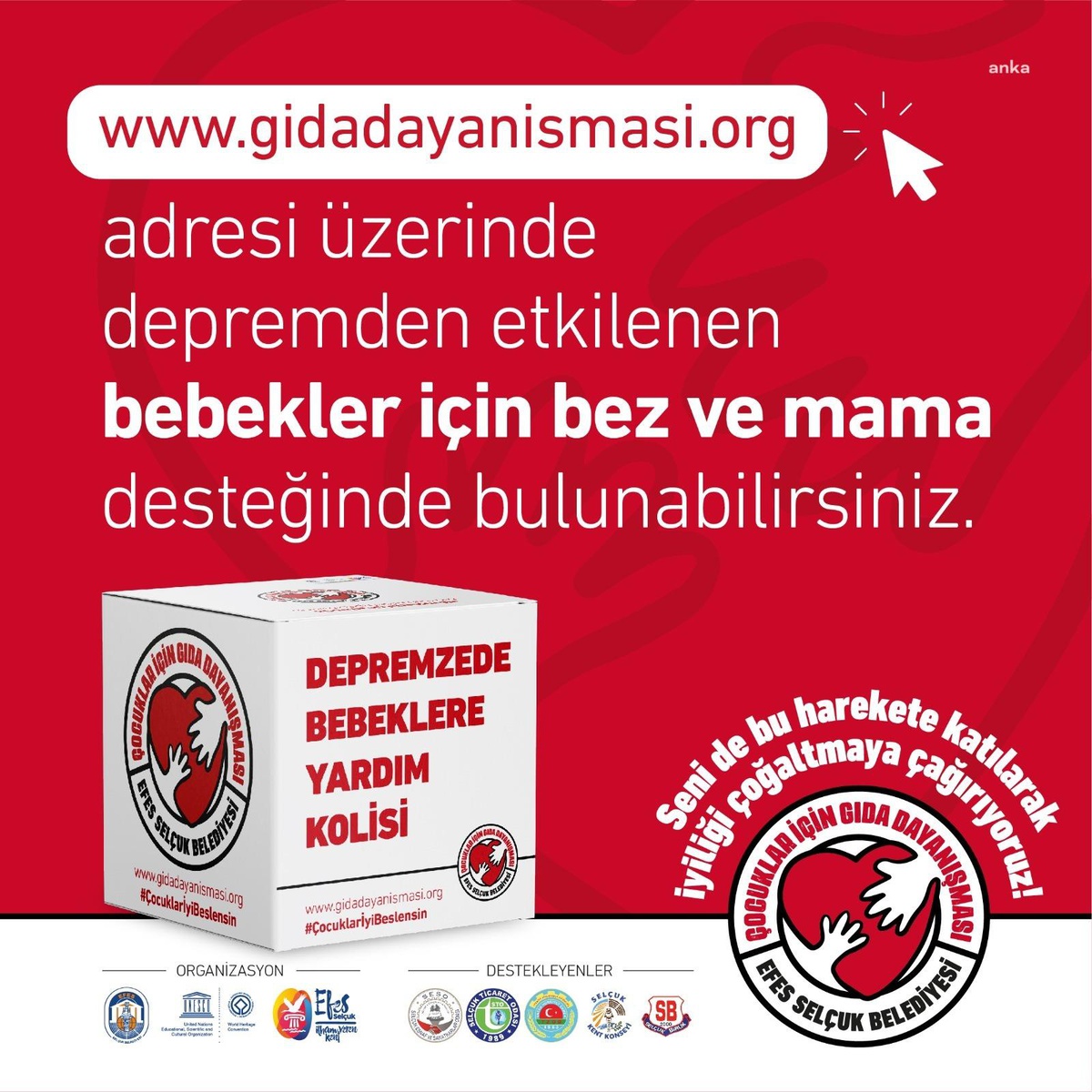 Efes Selçuk\'tan Bebeklere Mama ve Bez Desteği