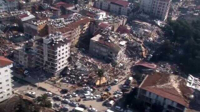 Enkaz yığınına dönen Hatay havadan görüntülendi! Manzara yürek dağlıyor Enkaz yığınına dönen Hatay havadan görüntülendi! Manzara yürek dağlıyor
