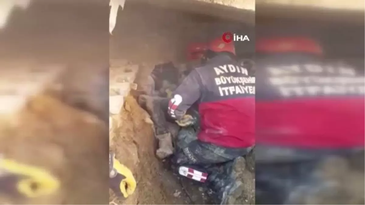 Asansör boşluğundan inip, 26 yaşındaki genci kurtardılar