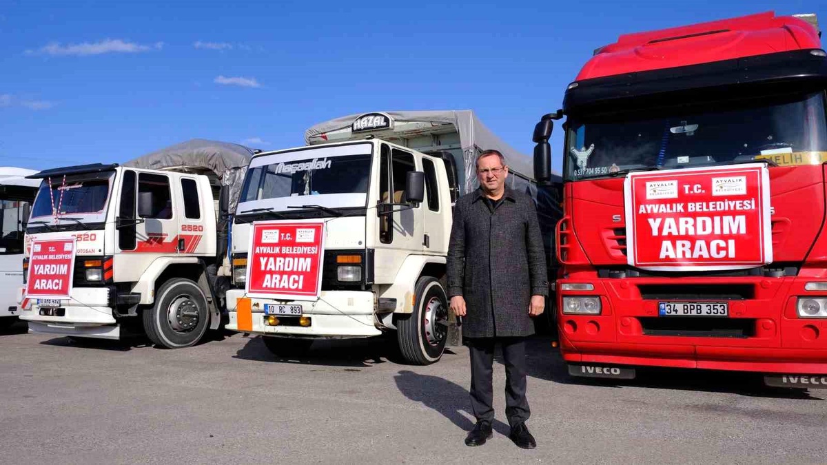 Ayvalık\'tan Deprem Bölgesine Yardım Köprüsü