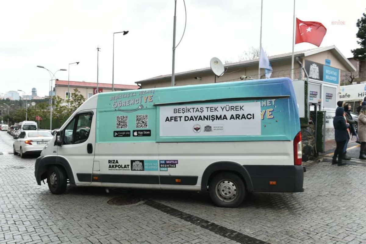 Beşiktaş Belediyesi\'nin Öğrenci\'ye ve Mobivet Araçları Afet Bölgesine Doğru Yola Çıktı