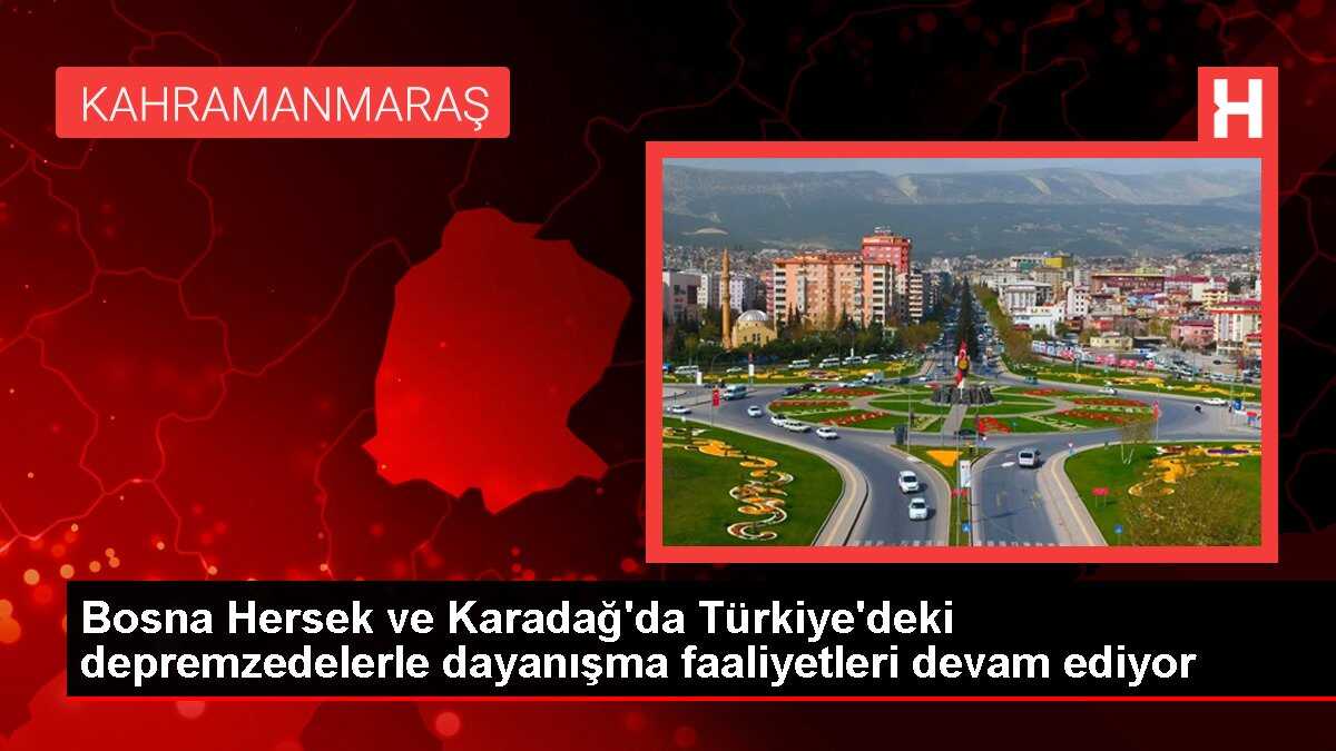 Bosna Hersek ve Karadağ'da Türkiye'deki depremzedelerle dayanışma faaliyetleri devam ediyor