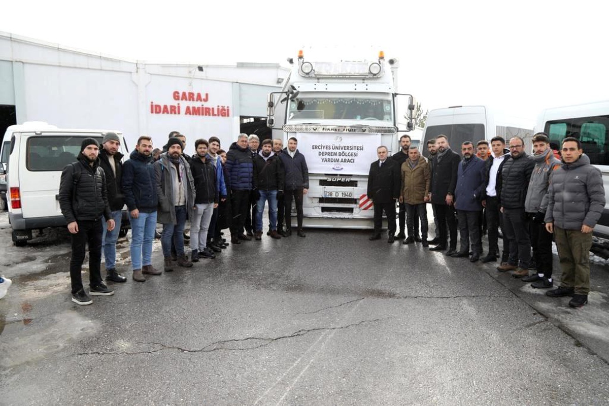 ERÜ\'nün deprem bölgesine desteği sürüyor