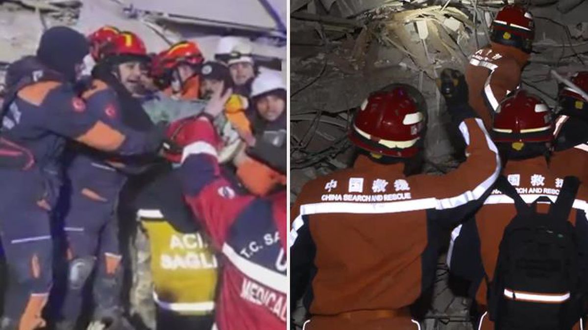 Hatay'daki Çinli ekip, Türk ekiplerle birlikte enkazdan hamile kadını sağ olarak çıkardı