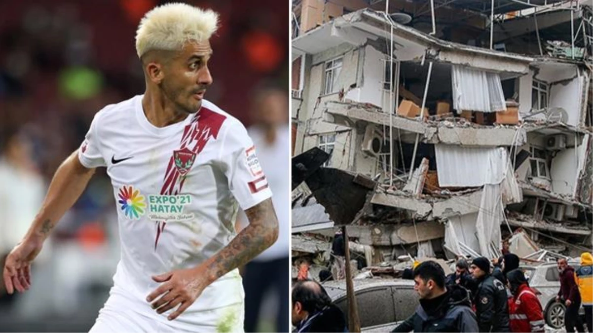 Hataysporlu futbolcu Ribeiro, depremde duvarlar çatlamaya başlayınca pencereden atlamış