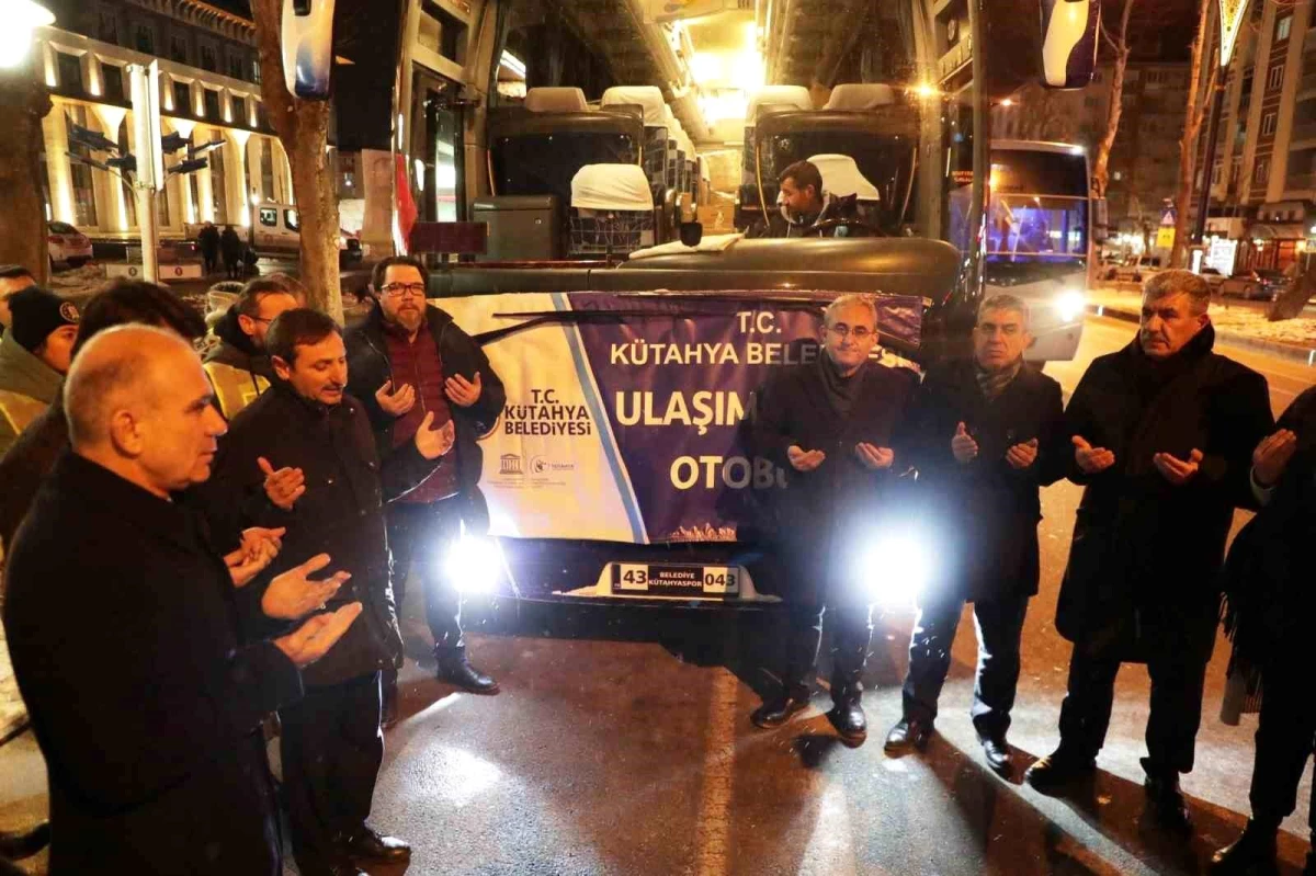 Kütahya Belediyesi\'nin ulaşım destek otobüsü yola çıktı
