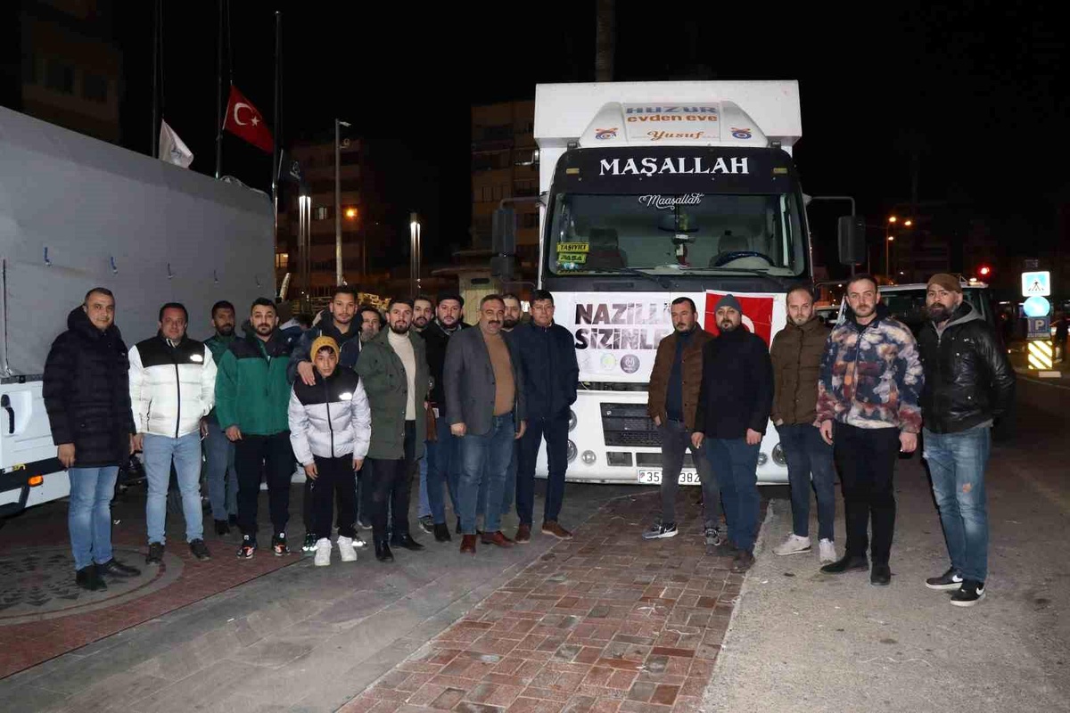 Nazilli\'den 117\'nci yardım aracı deprem bölgesine gönderildi