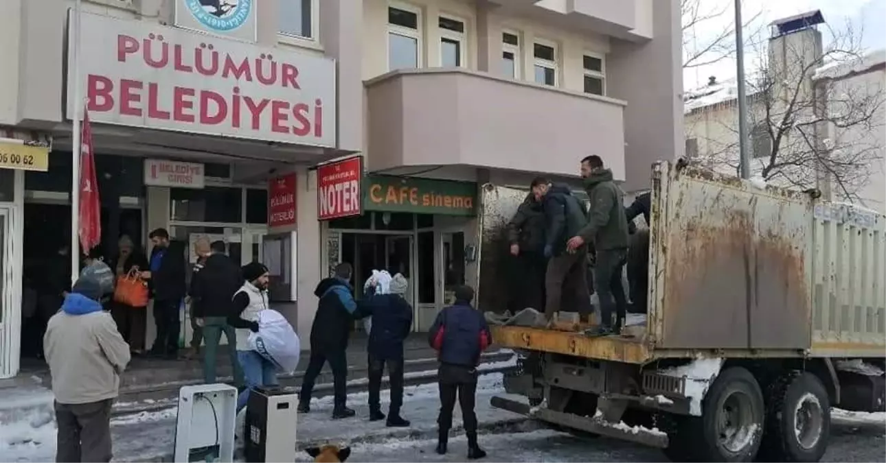 Pülümür\'den Adıyaman\'a yardım