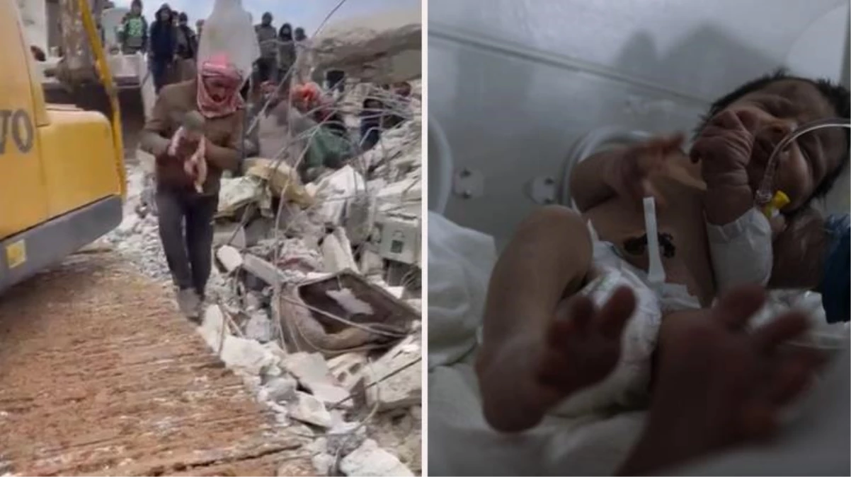 Suriye\'de enkazda ölen annesiyle göbek bağı kesilerek kurtarılan Eye bebek hem yetim hem öksüz kaldı