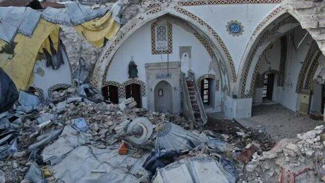 Hatay'daki 14 asırlık Habibi Neccar Camii de depreme dayanamadı Hatay'daki 14 asırlık Habibi Neccar Camii de depreme dayanamadı