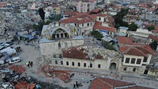 Hatay'daki 14 asırlık Habibi Neccar Camii de depreme dayanamadı Hatay'daki 14 asırlık Habibi Neccar Camii de depreme dayanamadı