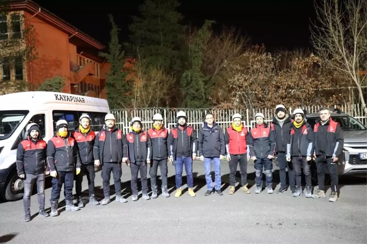 Kayapınar Belediyesi arama kurtarma ekibi Adıyamana doğru yola çıktı