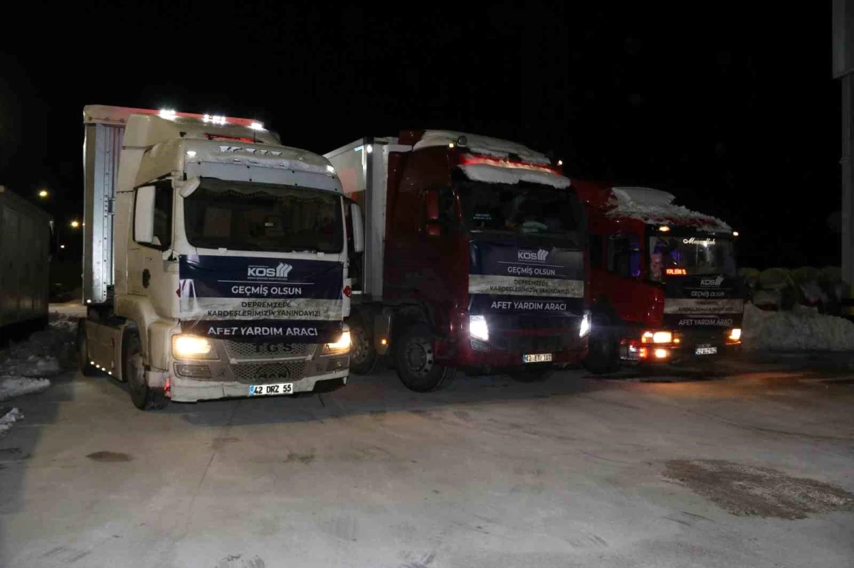 Konya\'dan deprem bölgesine yardım ve destekler sürüyor