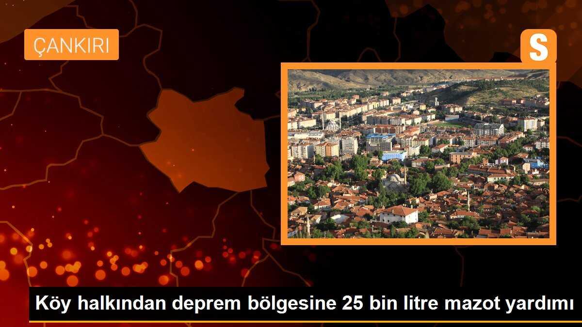 Köy halkından deprem bölgesine 25 bin litre mazot yardımı