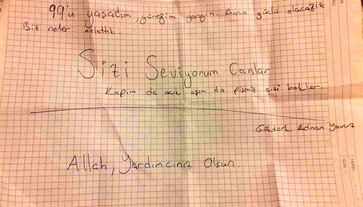 Öğrencilerin notları duygulandırdı