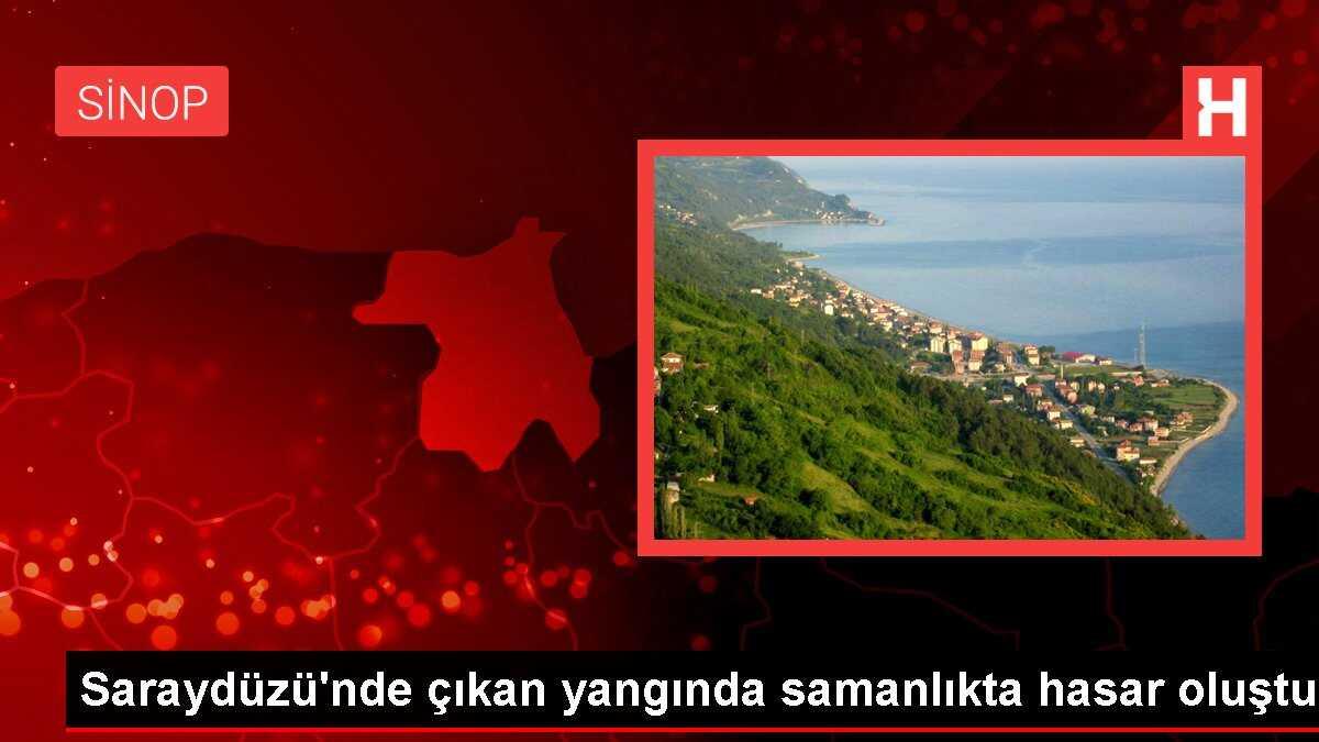 Saraydüzü'nde çıkan yangında samanlıkta hasar oluştu