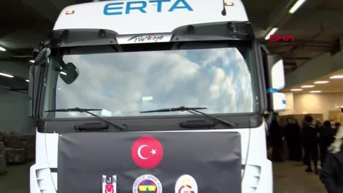 SPOR Beşiktaş, Fenerbahçe ve Galatasaray\'ın \'Dostluk TIR\'ları, aynı anda yola çıktı