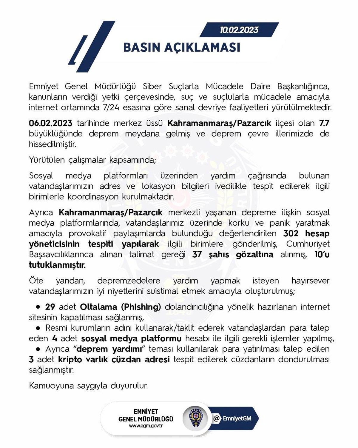 Türk polisi 7 gün 24 saat esasına göre sanal devriyelerini sürdürüyor