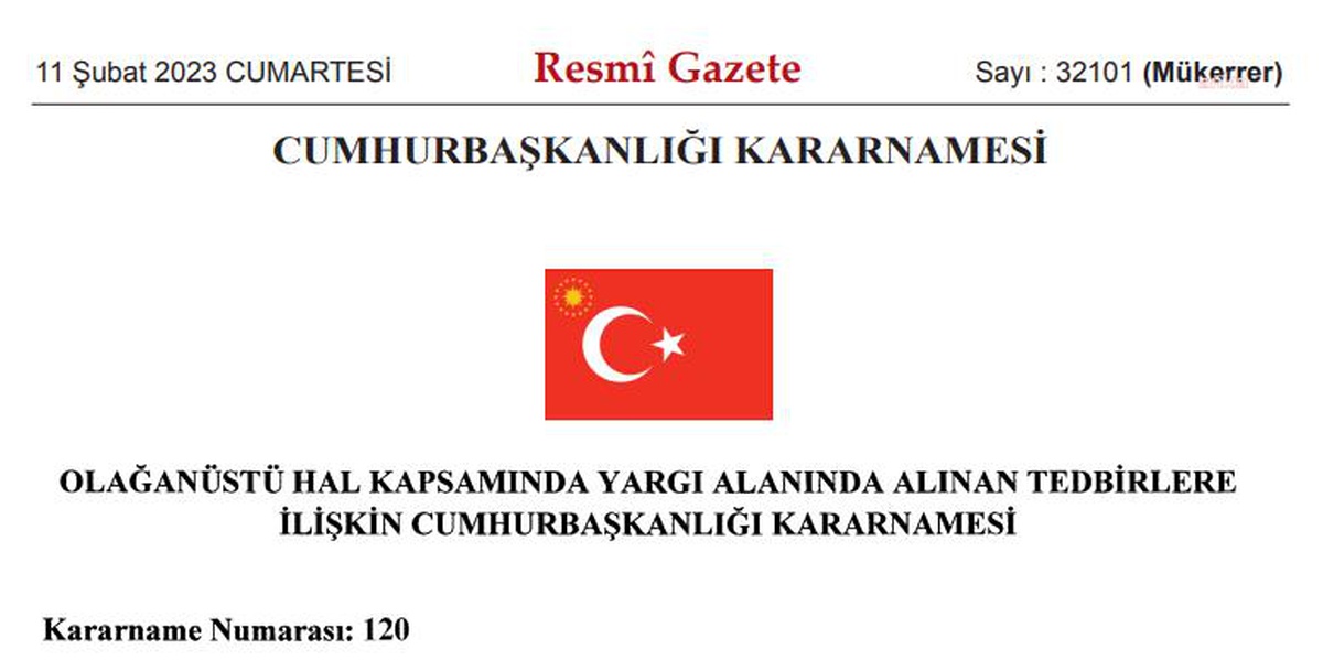 OHAL kapsamında yargı tedbirleri belli oldu