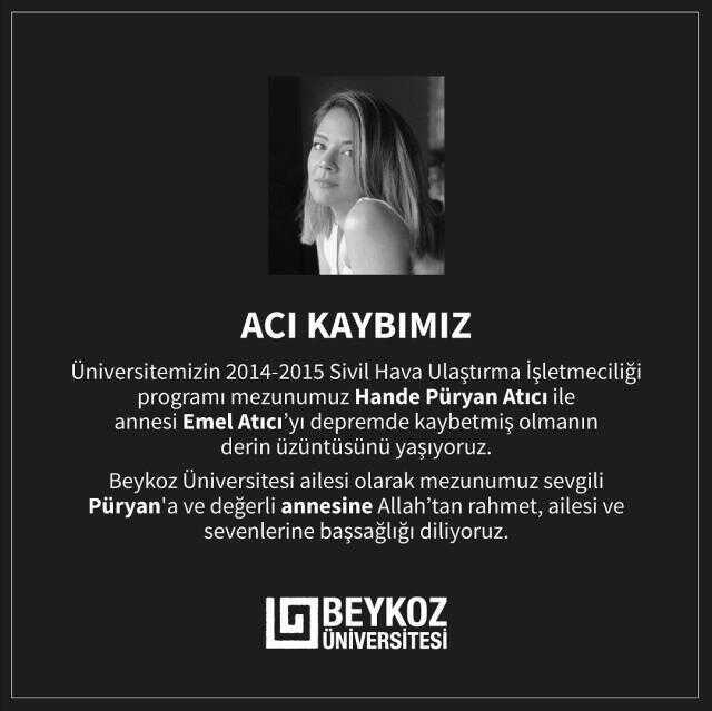 Bir Zamanlar Çukurova dizisinin oyuncusu Emel Atıcı ve kızı depremde hayatını kaybetti