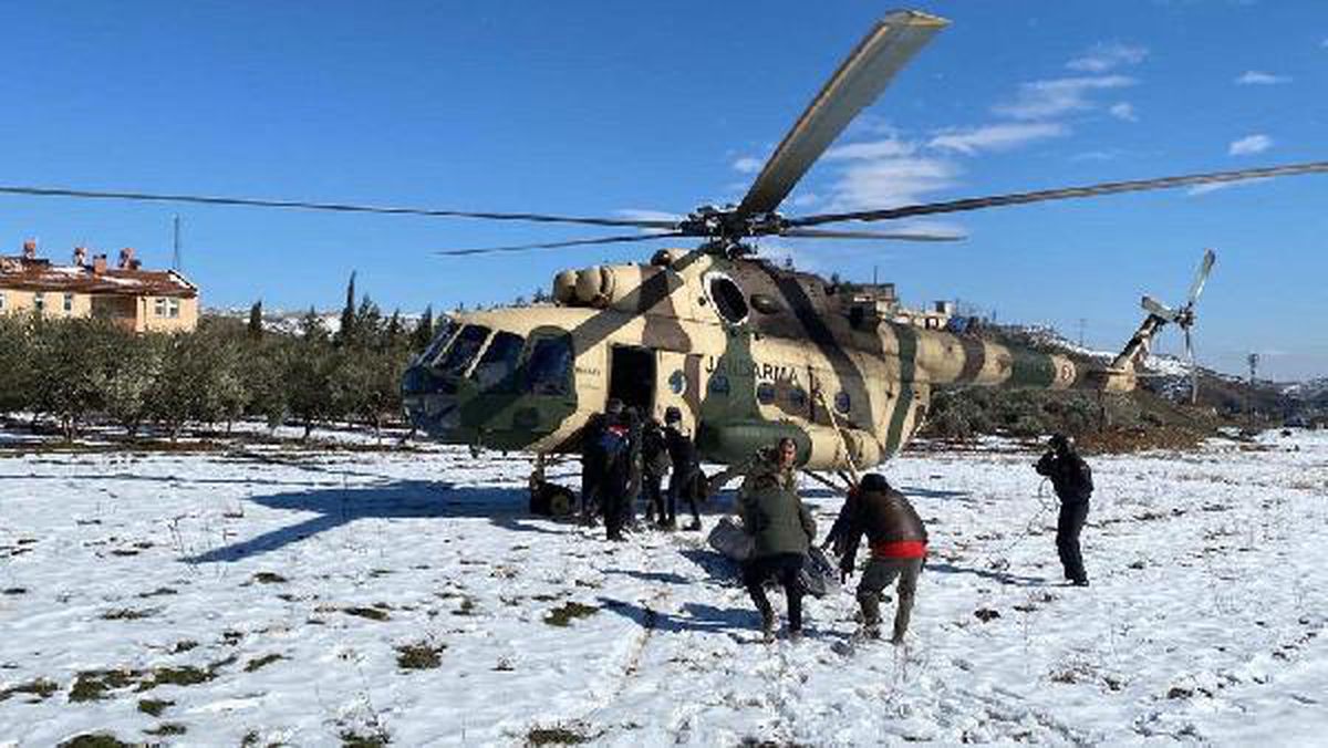 Gaziantep\'te 532 köye helikopterle yardım malzemesi