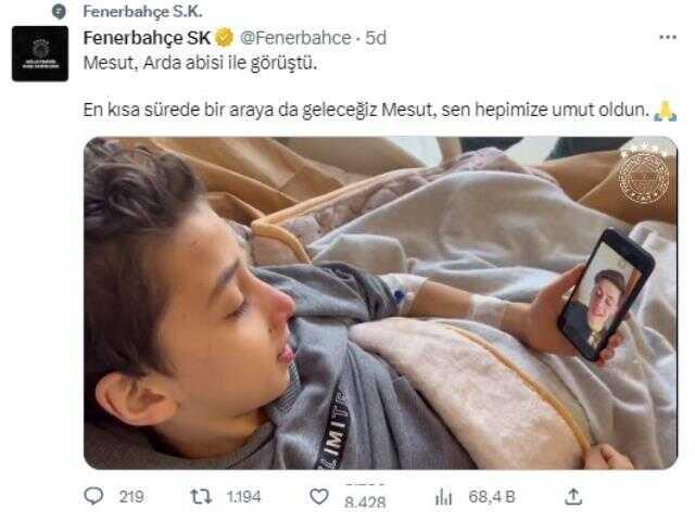 Görüntülü konuştular! Enkazdan çıkarılan minik Mesut'un Arda Güler'e sorduğu soru tebessüm ettirdi