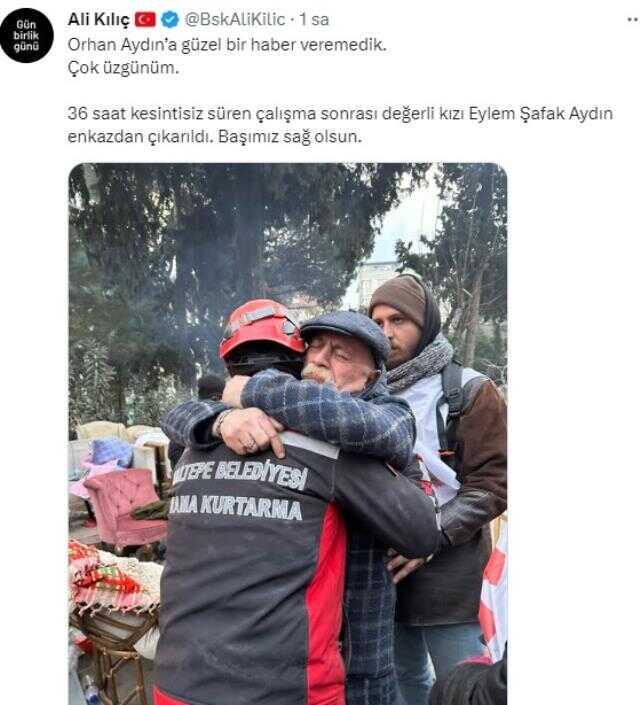 Oyuncu Orhan Aydın'ın enkaz altında kalan kızı yaşamını yitirdi