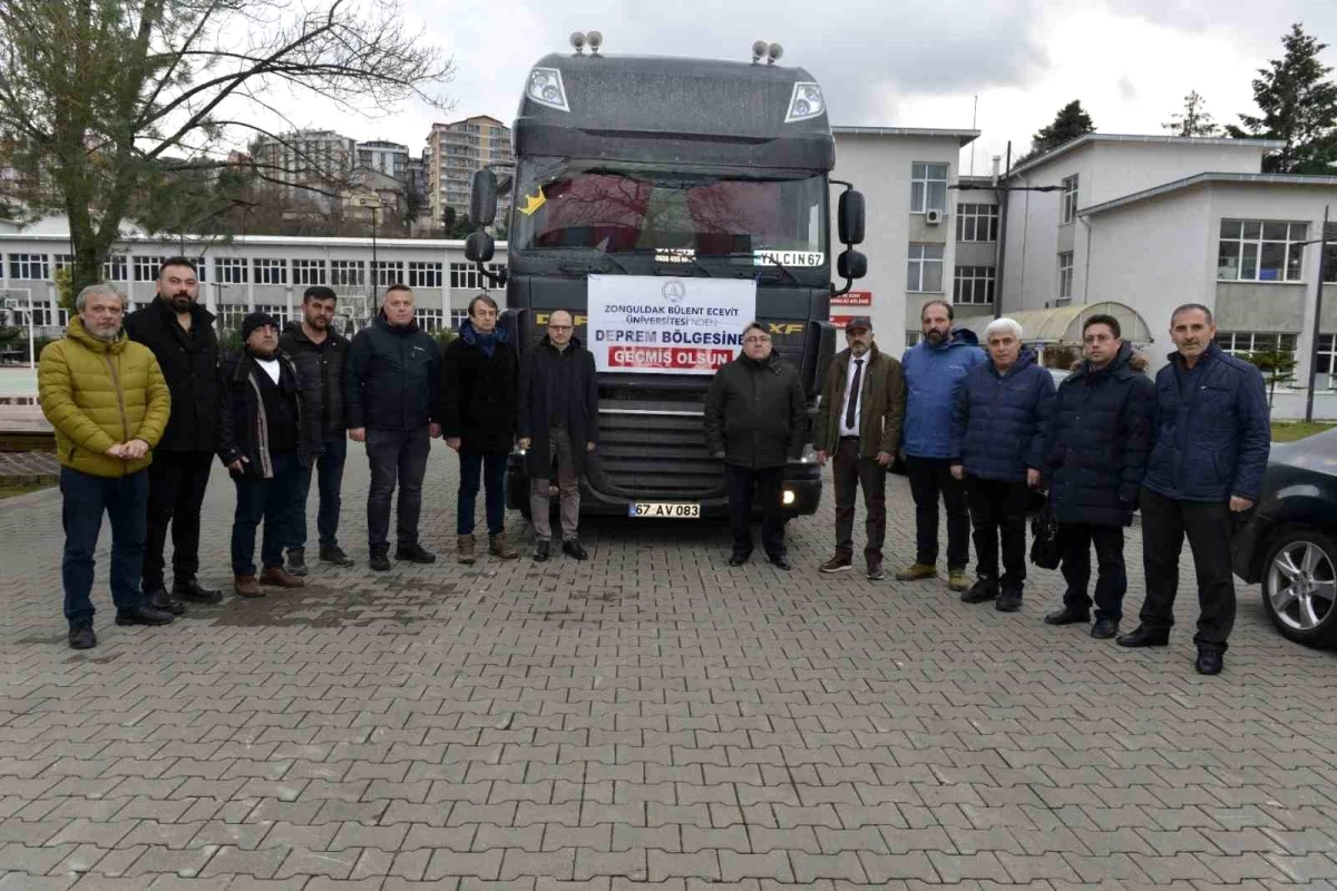 Zonguldak Bülent Ecevit Üniversitesi\'nden deprem bölgesine destek