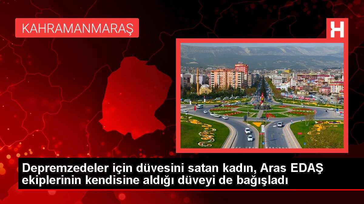 Depremzedeler için düvesini satan kadın, Aras EDAŞ ekiplerinin kendisine aldığı düveyi de bağışladı
