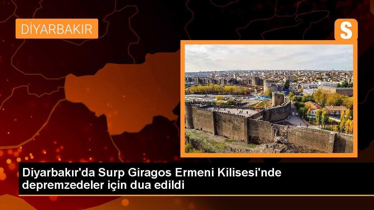 Diyarbakır\'da Surp Giragos Ermeni Kilisesi\'nde depremzedeler için dua edildi