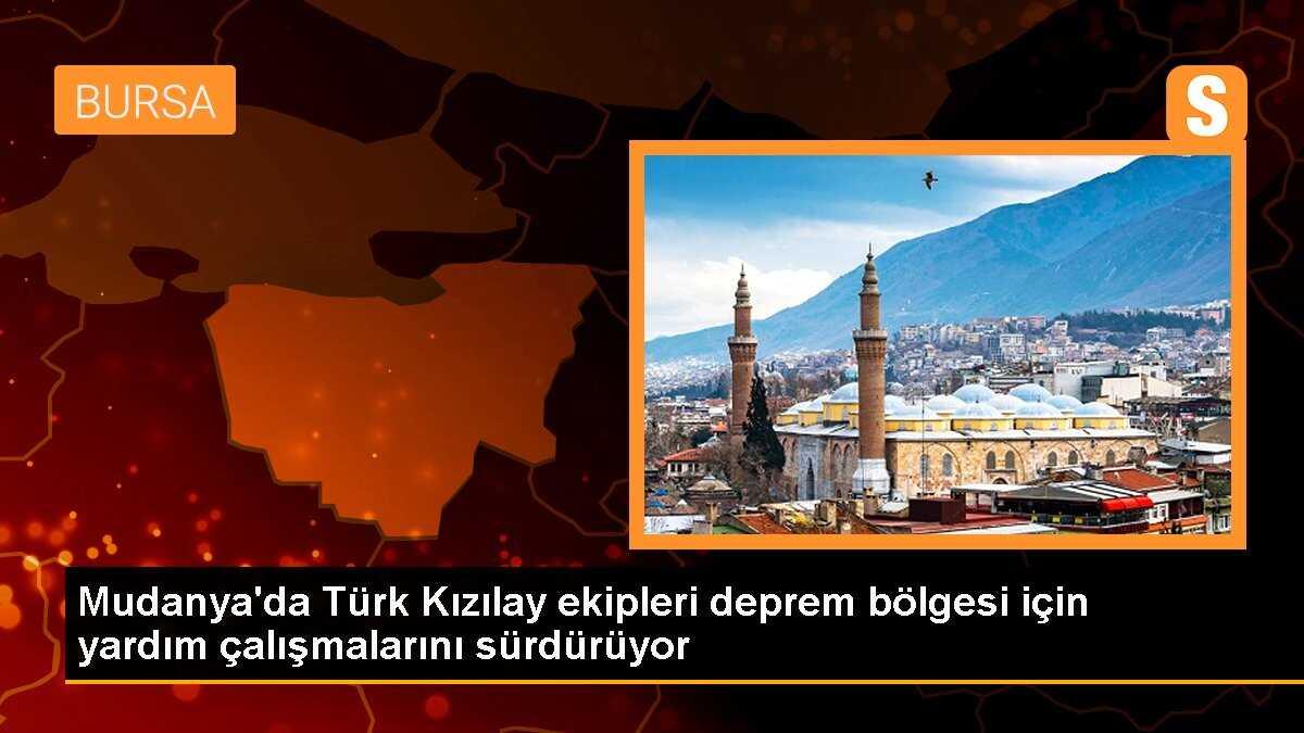 Mudanya\'da Türk Kızılay ekipleri deprem bölgesi için yardım çalışmalarını sürdürüyor