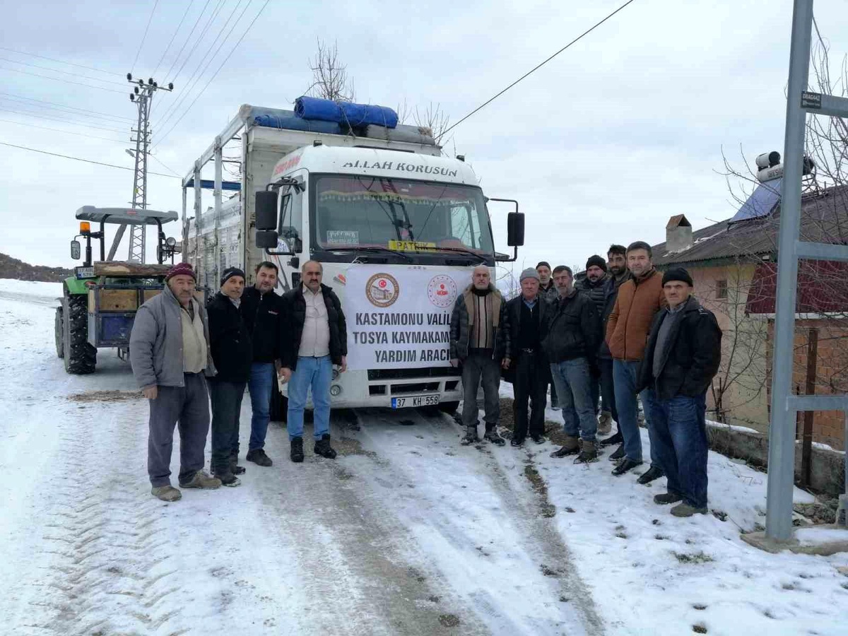 Tosya\'dan deprem bölgesine 15 tır yakacak yardımı