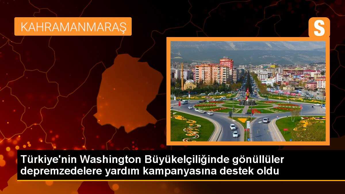 Türkiye\'nin Washington Büyükelçiliğinde gönüllüler depremzedelere yardım kampanyasına destek oldu