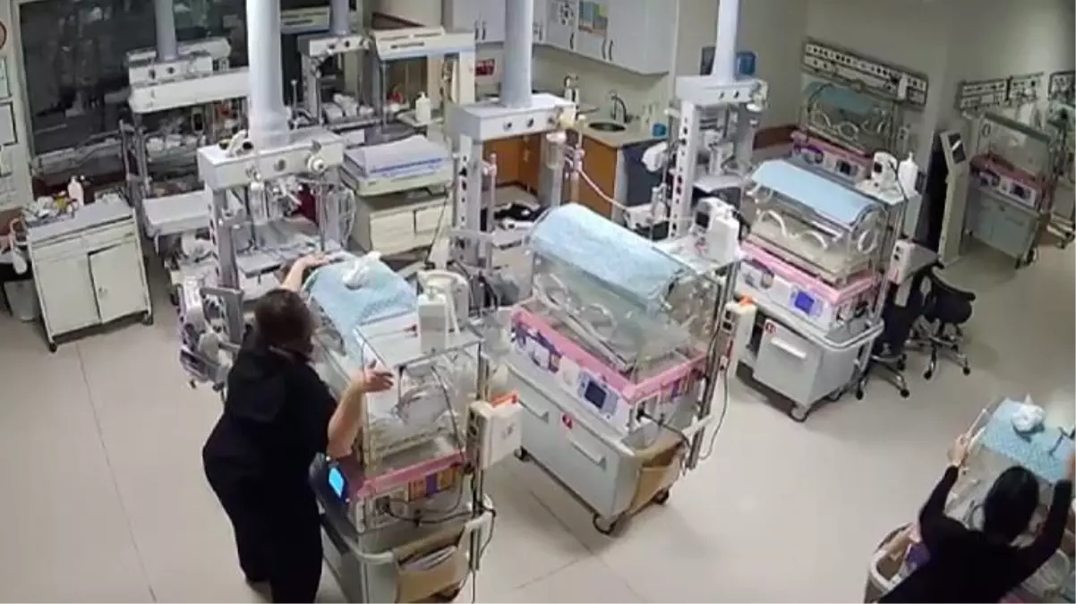 Yenidoğan ünitesinde deprem paniği! Hemşireler hayatlarını böyle hiçe saydı