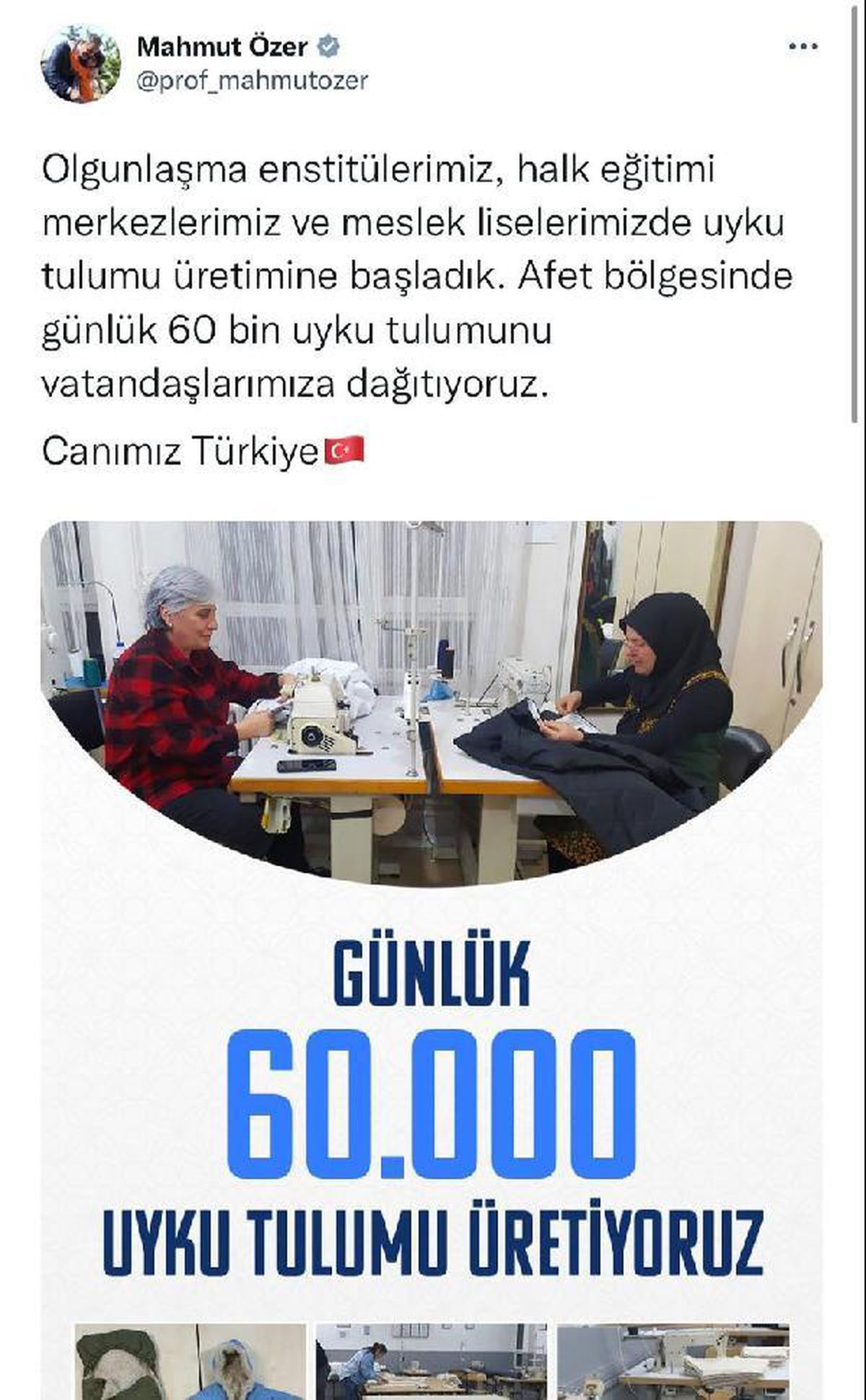 Bakan Özer: Meslek liselerinde üretilen günlük 1,6 milyon ekmeği deprem bölgesine ulaştırdık (2)