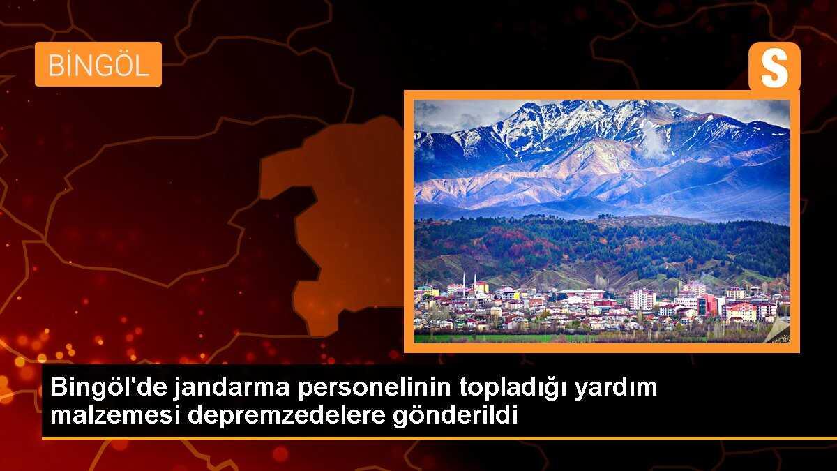 Bingöl\'de jandarma personelinin topladığı yardım malzemesi depremzedelere gönderildi