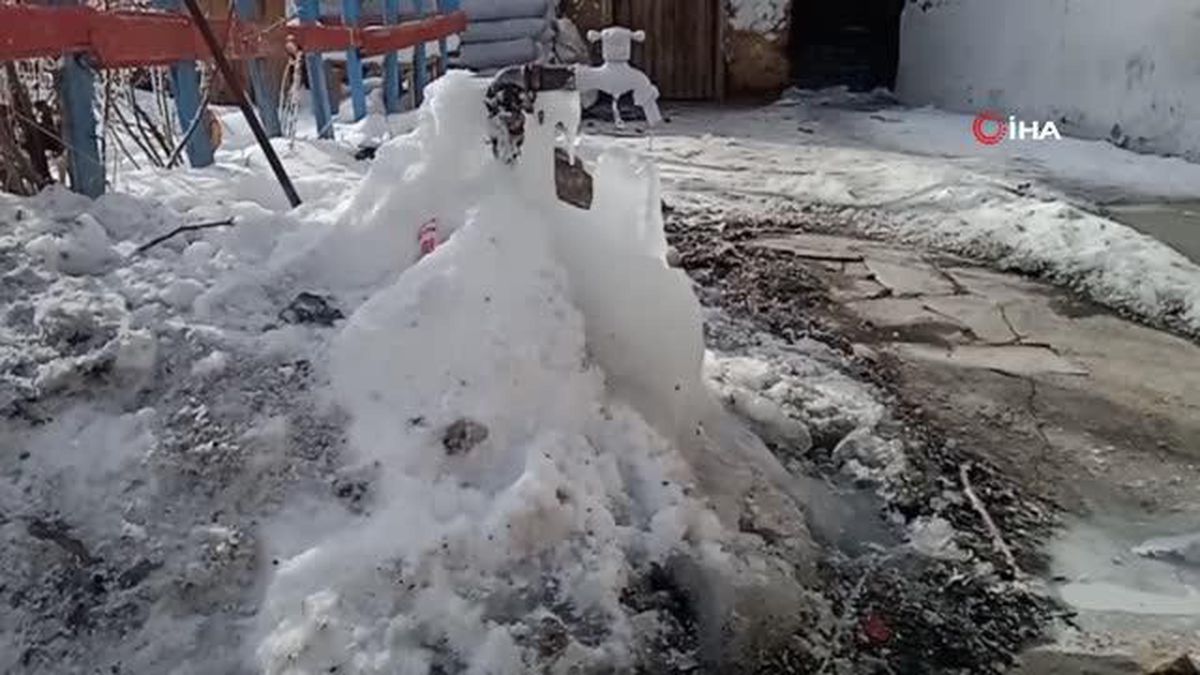 Özalp ilçesinde Sibirya soğukları