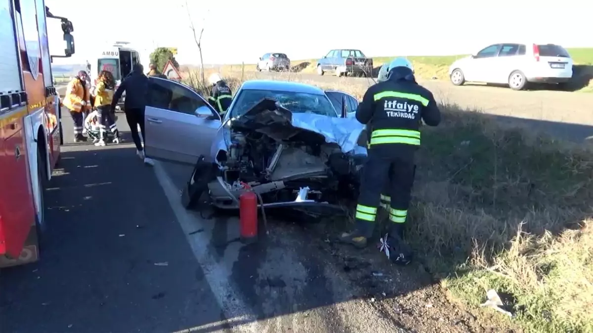 Tekirdağ\'da feci kaza: 5 yaralı