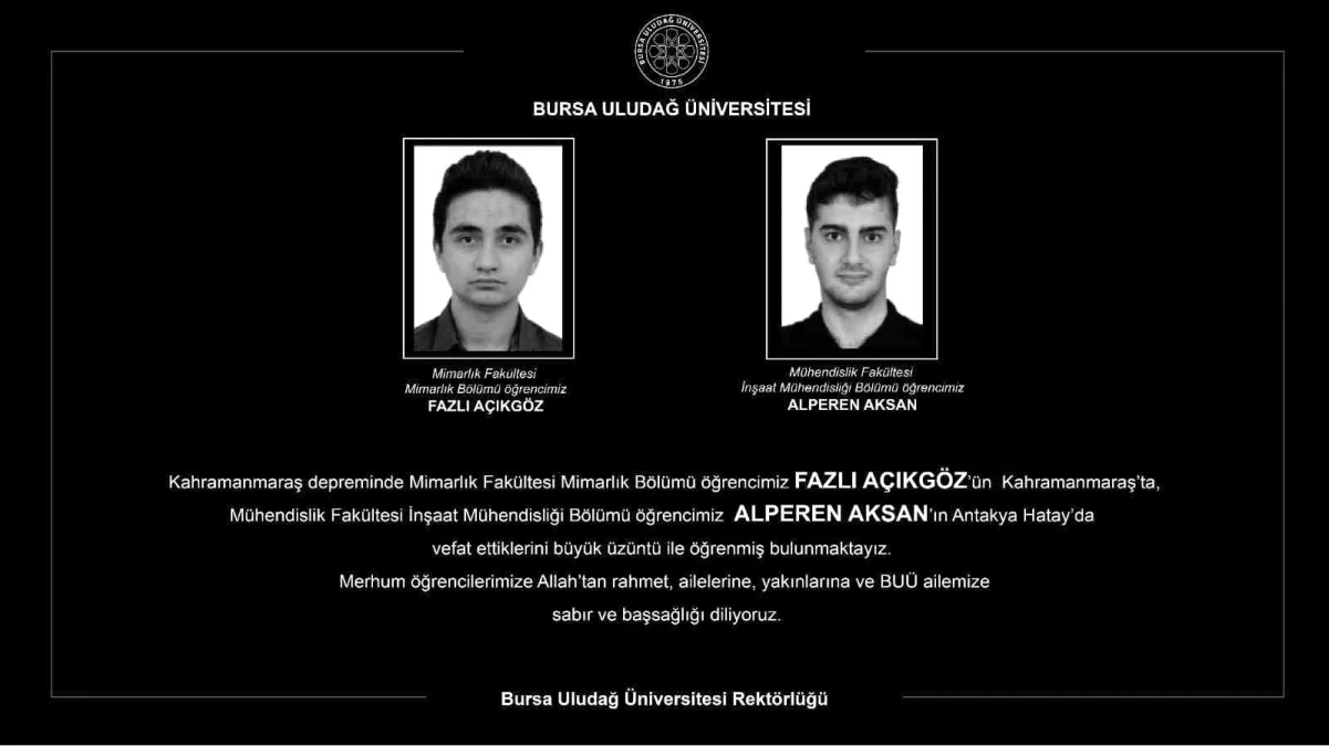 Uludağ Üniversitesi\'nin acı kaybı