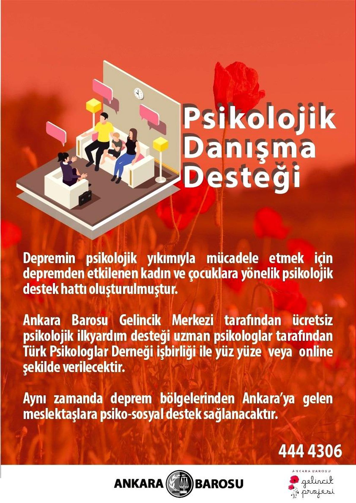 Ankara Barosundan psikolojik danışma desteği