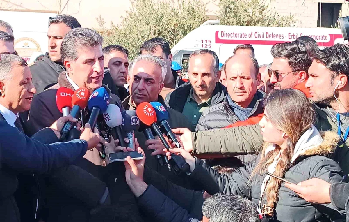 Barzani, depremin vurduğu İslahiye\'de: "Türkiye güçlü yönetimiyle bu acıları geride bırakacaktır"