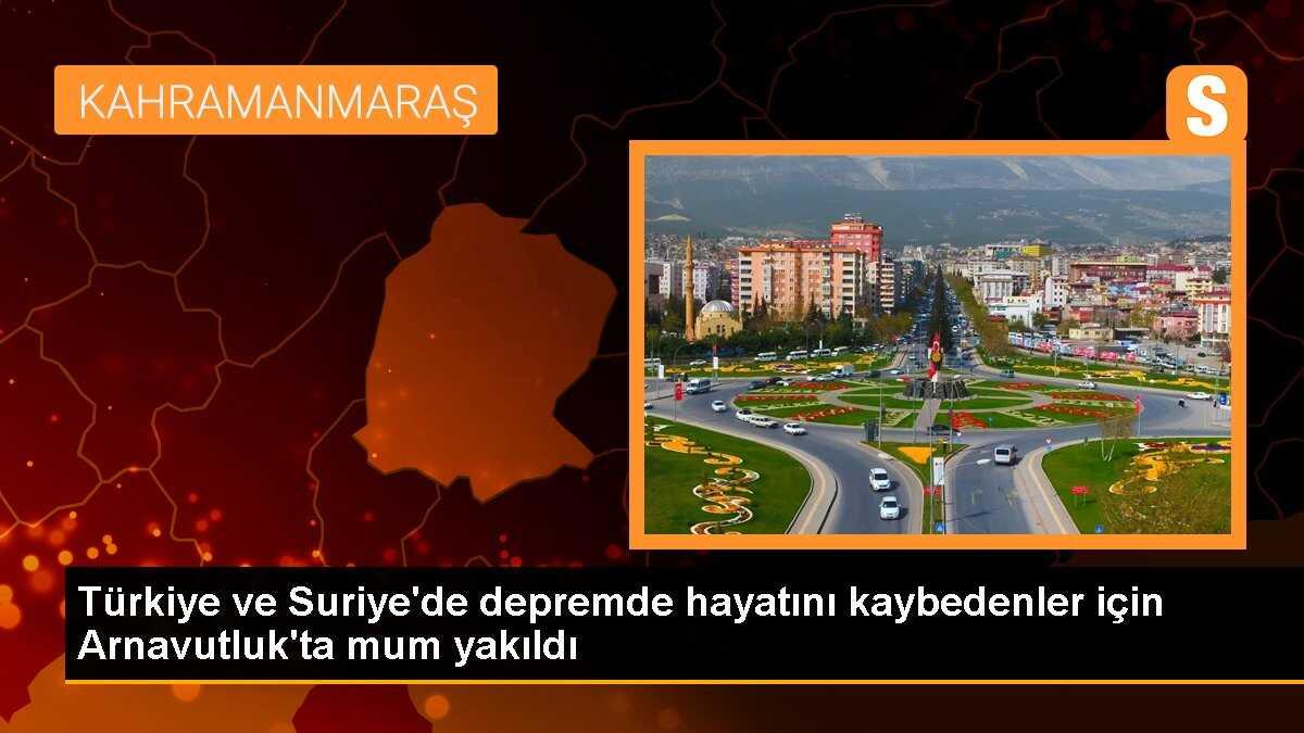 Türkiye ve Suriye\'de depremde hayatını kaybedenler için Arnavutluk\'ta mum yakıldı