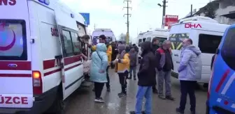 Düzce'de zincirleme kaza: 15 işçi yaralı