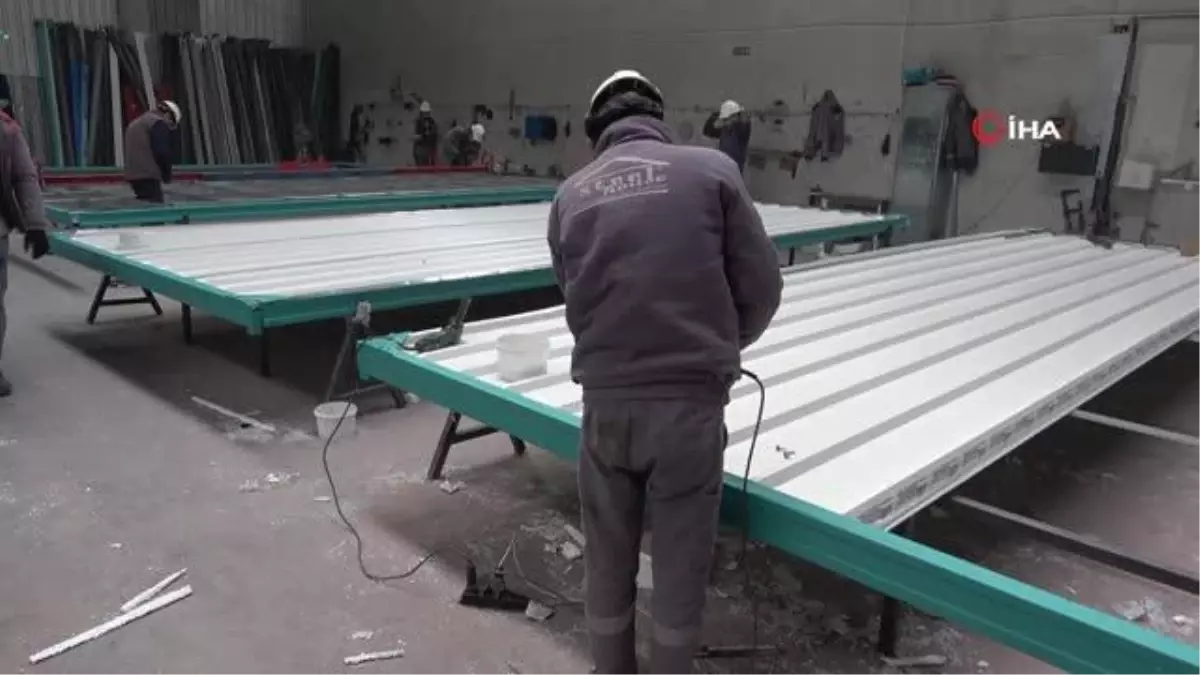 Aksaray\'dan deprem bölgesine konteyner üretimi
