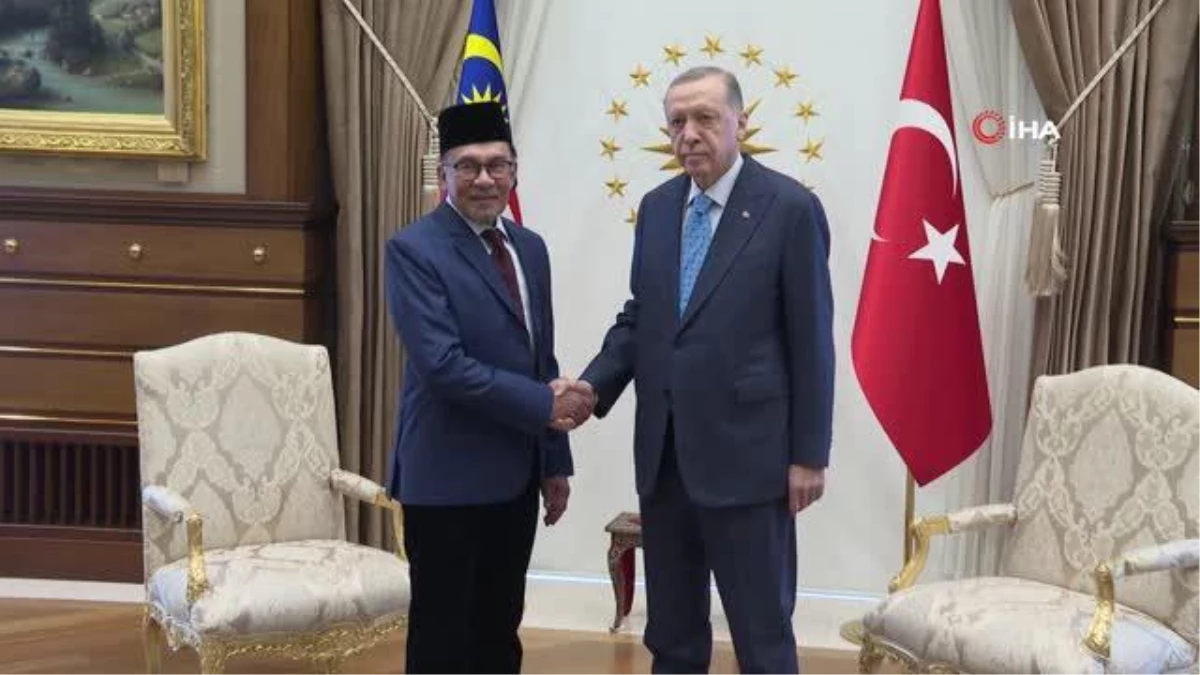 Cumhurbaşkanı Erdoğan Malezya Başbakanı Enver İbrahim\'i kabul etti