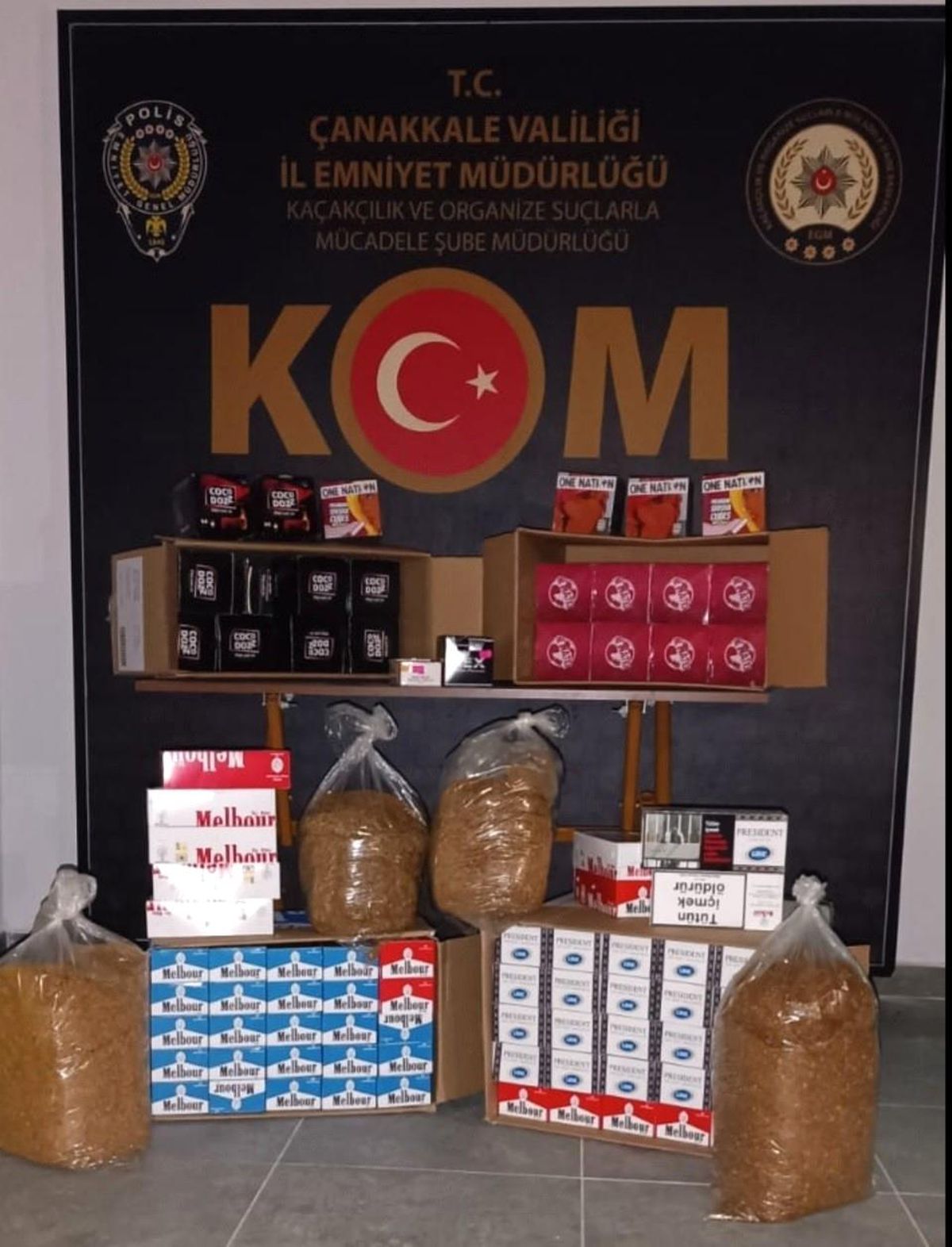 Çanakkale\'de kaçak sigara operasyonu