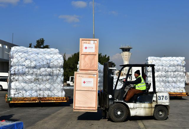 Çin'in Gönderdiği İnsani Yardım Suriye'ye Ulaştı