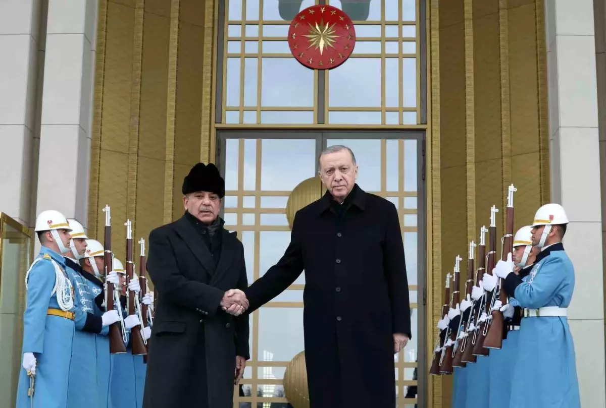 Cumhurbaşkanı Erdoğan, Pakistan Başbakanı Şahbaz Şerif\'i Kabul etti