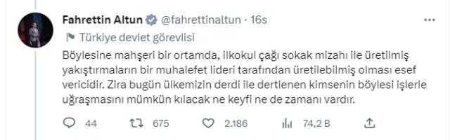 Kendisine 'Vitaminsiz Goebbels' diyen Kılıçdaroğlu'na Fahrettin Altun'dan sert yanıt: İlkokul çağı sokak mizahı